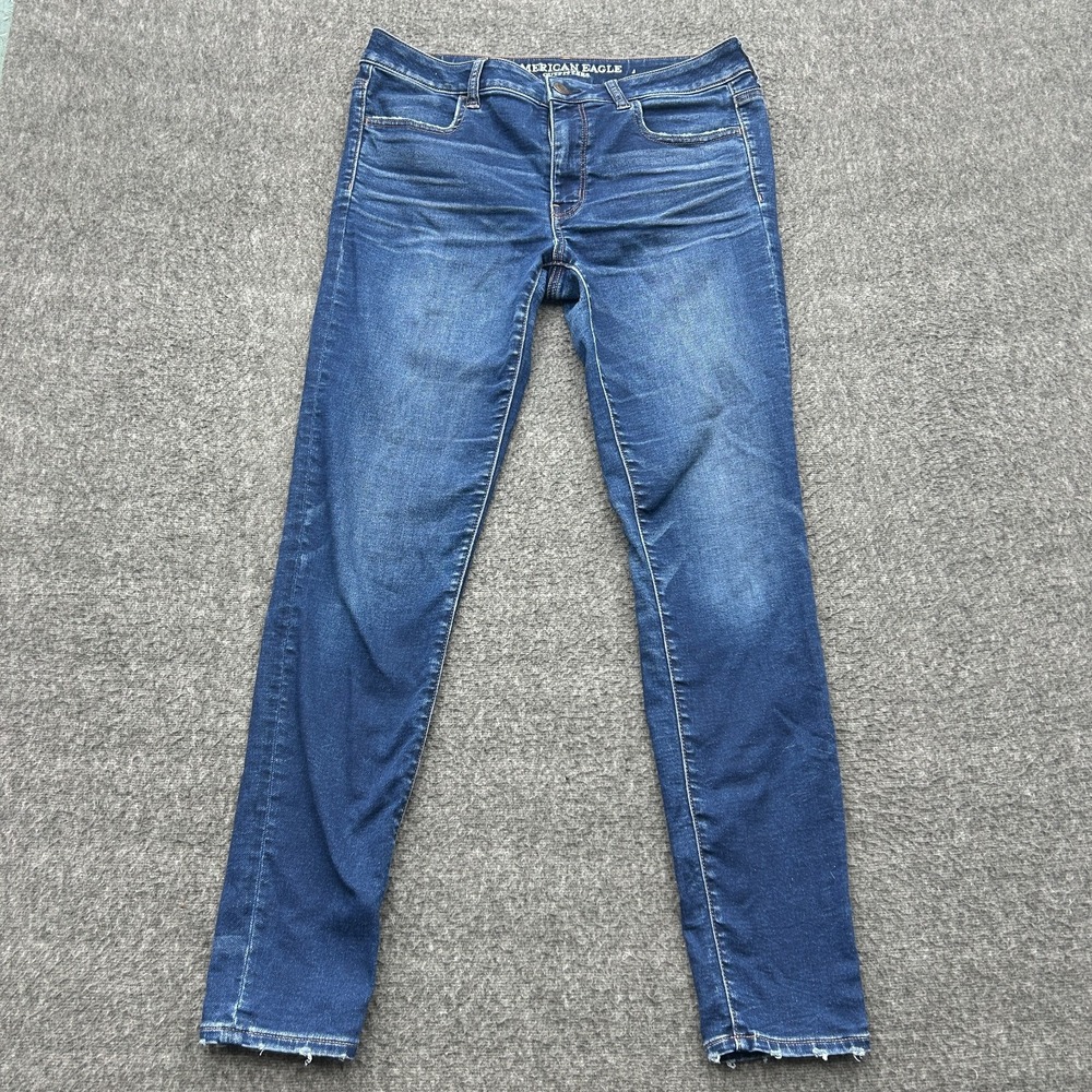 American Eagle Jegging Medium Wash 12 Long Blue Denim
